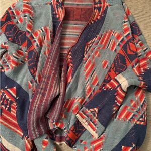 Schott NYC Multicolor Patterned Cardigan